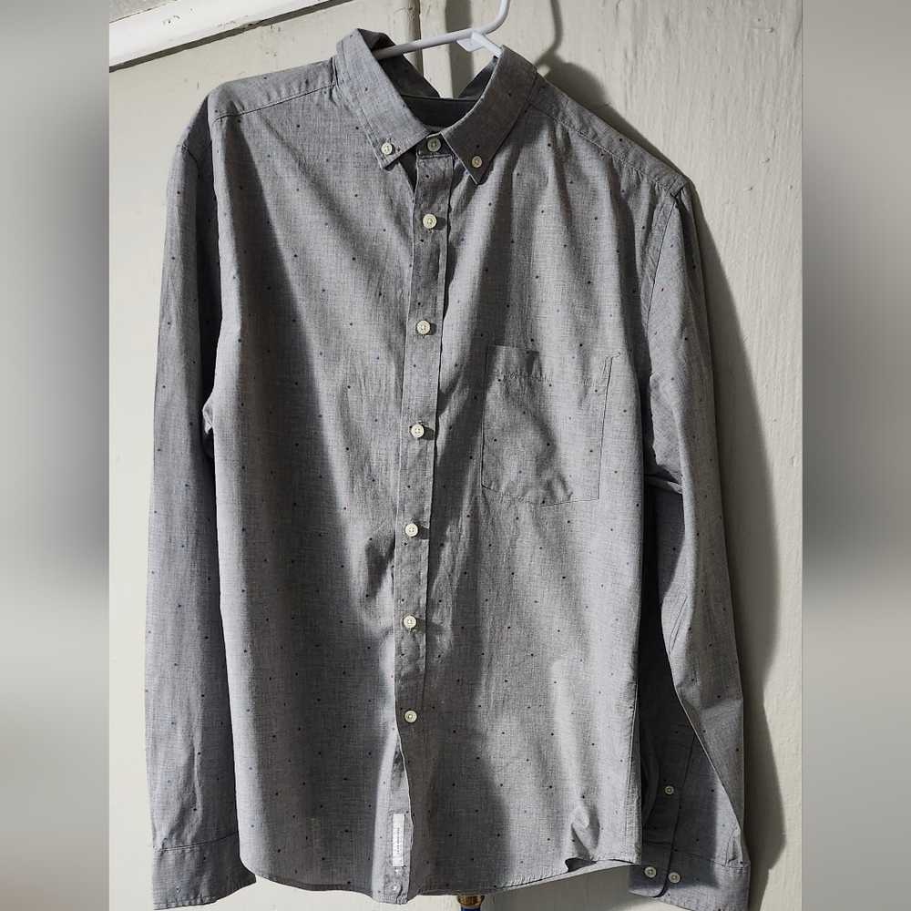 Gray Button-Up Shirt